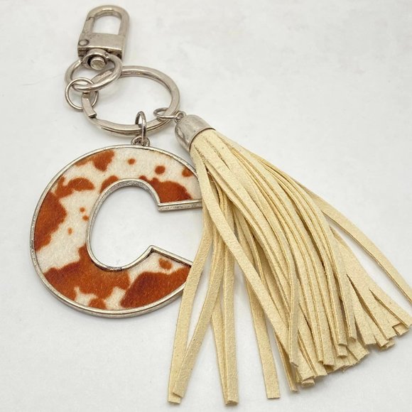 Hair on Hide Key Ring "C" - Picture 1 of 2